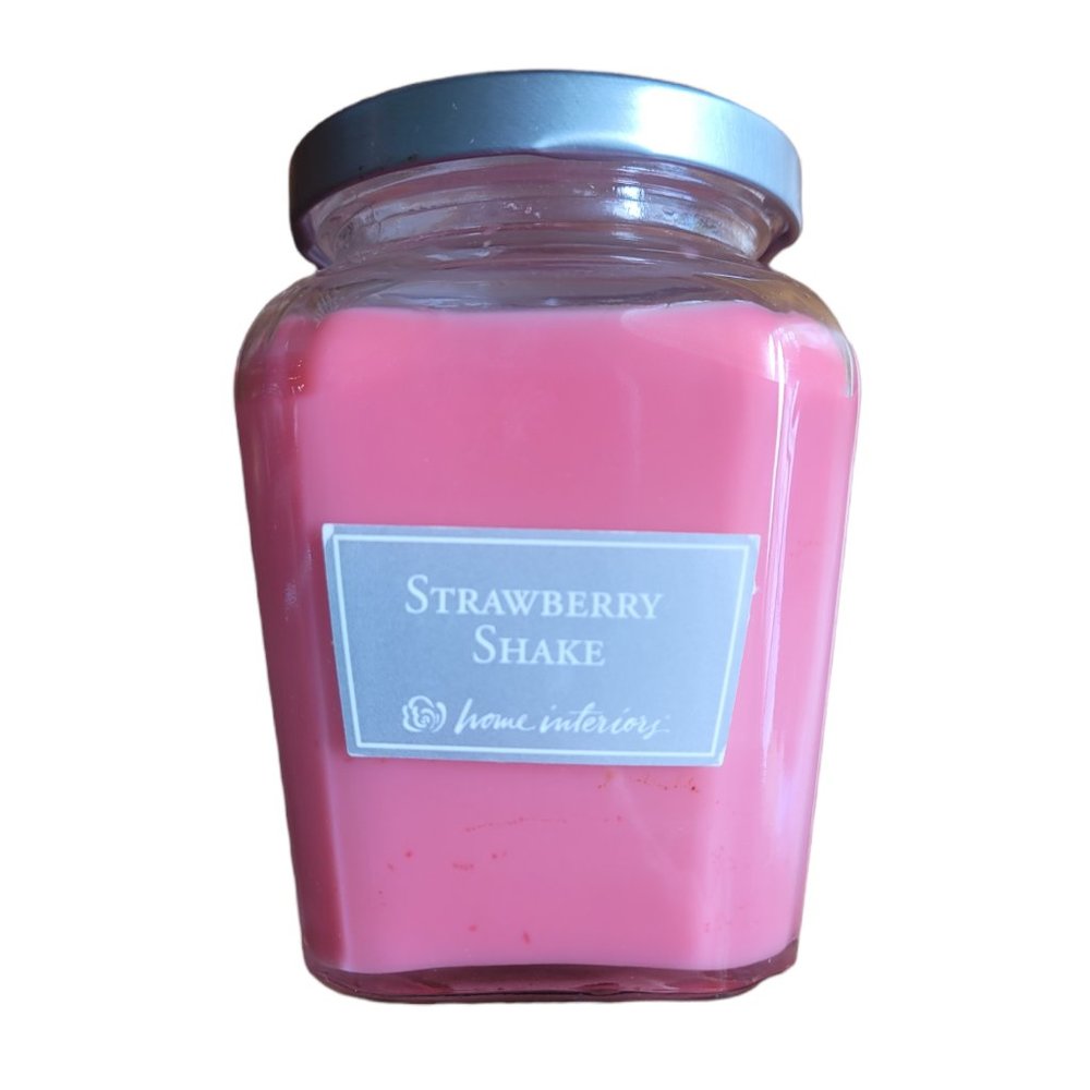 NEW in Box Home Interiors Gifts Discontinued "Strawberry Shake" 7.5oz Jar